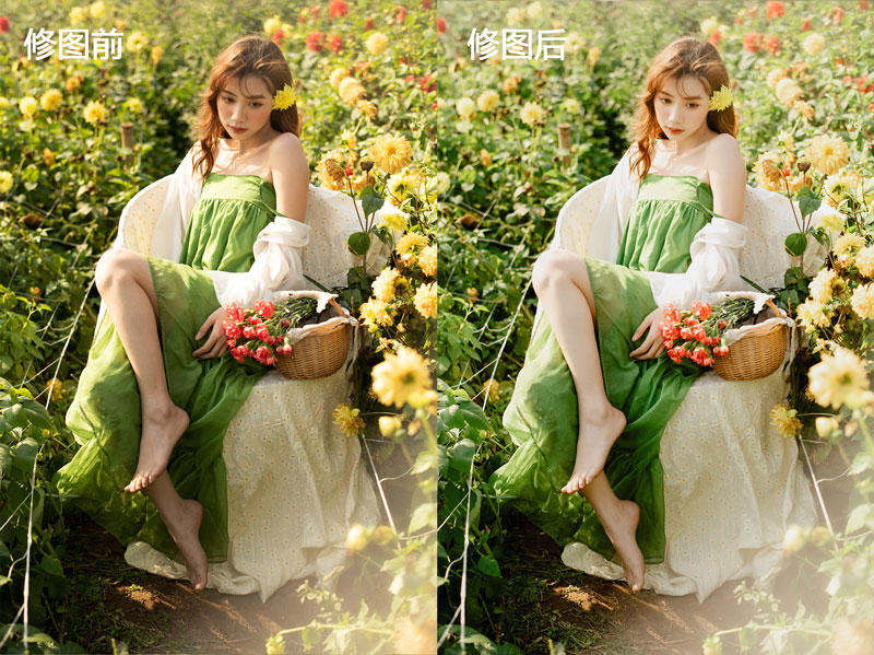 享像派AI修图前后对比效果图