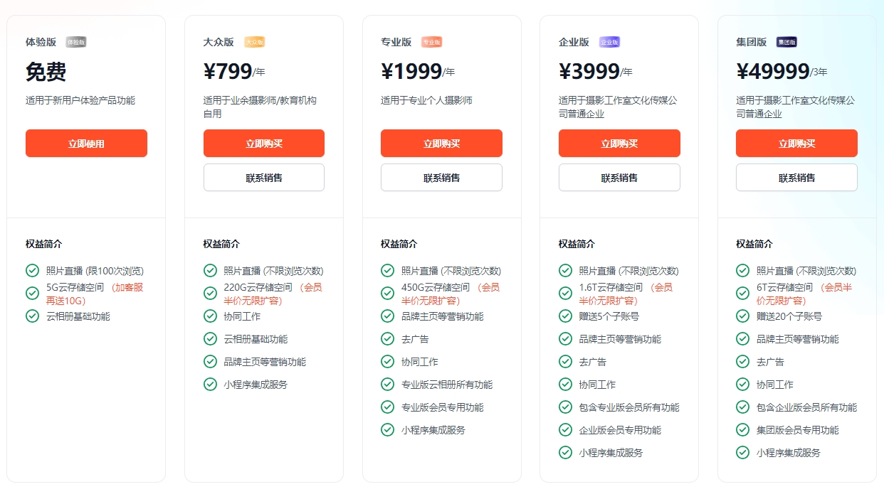 享像派会员价格体系